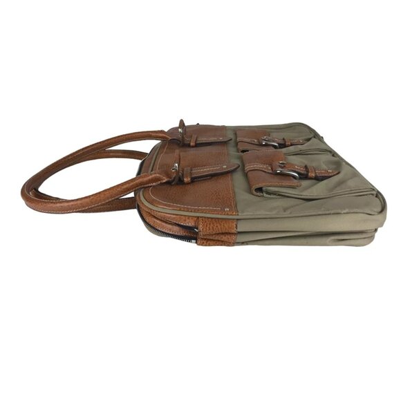 Franklin Covey Womens Beige Brown Adjustable Leather Strap Shoulder‎ Bag Size S - Picture 4 of 10